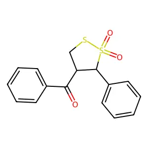 Methanone, (1,1-dioxido-5-phenyl-1,2-dithiolan-4-yl)phenyl- structure