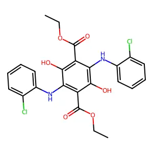 Diethyl 2,5-bis(2-chloroanilino)-3,6-dihydroxyterephthalate structure