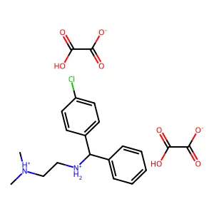 Ethylenediamine, N-(alpha-(p-chlorophenyl)benzyl)-N',N'-dimethyl-, dioxalate structure