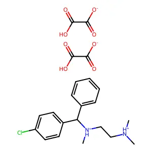 Ethylenediamine, N-(alpha-(p-chlorophenyl)benzyl)-N,N',N'-trimethyl-, dioxalate structure