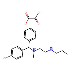 Ethylenediamine, N-(alpha-(p-chlorophenyl)benzyl)-N-methyl-N'-propyl-, oxalate structure