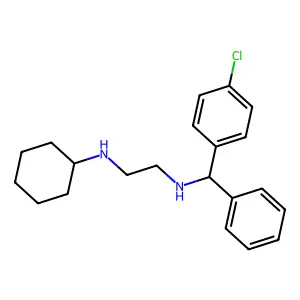 Ethylenediamine, N-(alpha-(p-chlorophenyl)benzyl)-N'-cyclohexyl- structure
