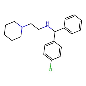 Piperidine, 1-(2-(alpha-(p-chlorophenyl)benzylamino)ethyl)- structure