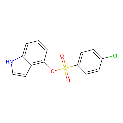 1H-indol-4-yl 4-chlorobenzenesulfonate structure
