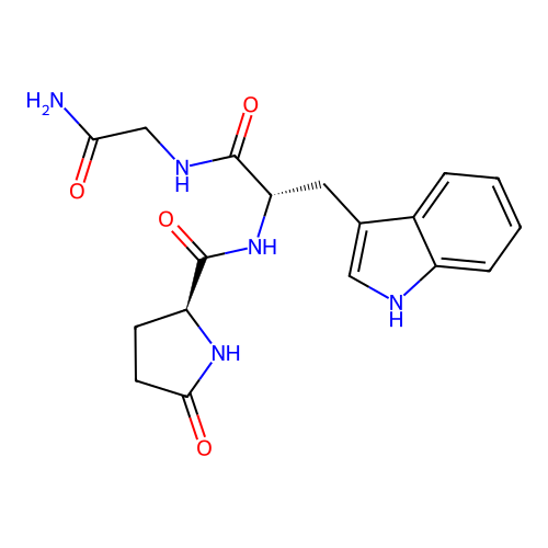 Pyr-Trp-Gly-NH2 structure