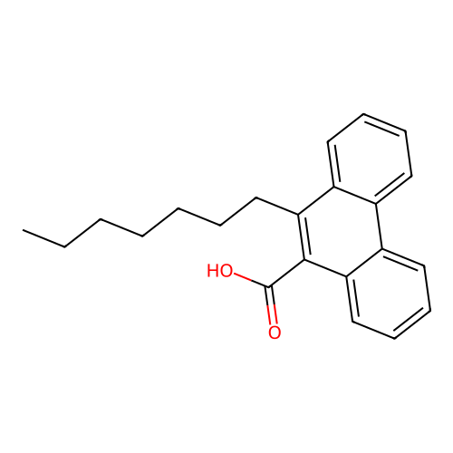 10-Heptylphenanthrene-9-carboxylic acid structure