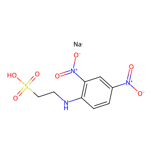 N-(2,4-Dinitrophenyl) taurine sodium salt structure