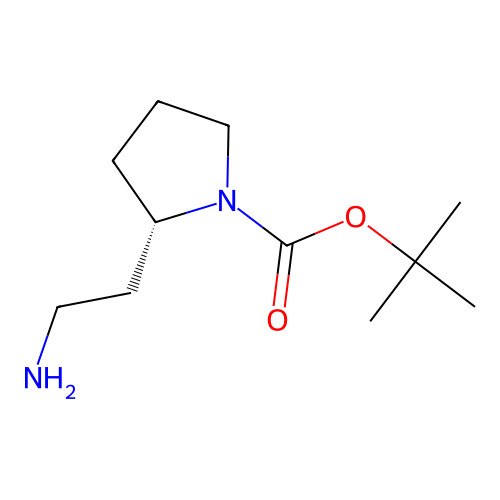 tert-butyl (2S)-2-(2-aminoethyl)pyrrolidine-1-carboxylate structure