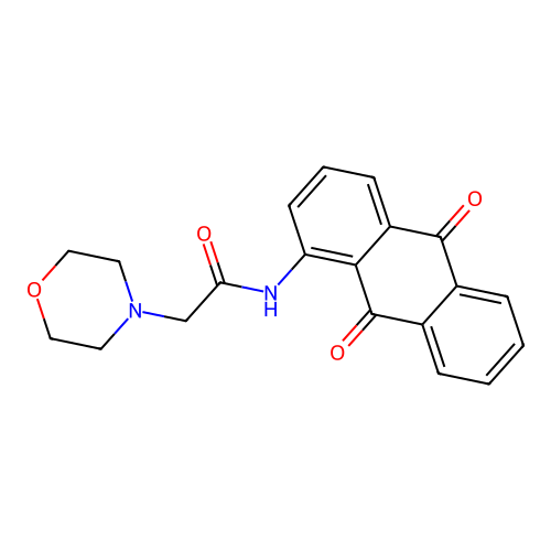 N-(9,10-dioxo-9,10-dihydroanthracen-1-yl)-2-(morpholin-4-yl)acetamide structure