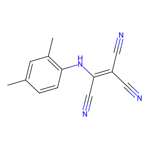 Ethenetricarbonitrile, 2,4-xylidino- structure