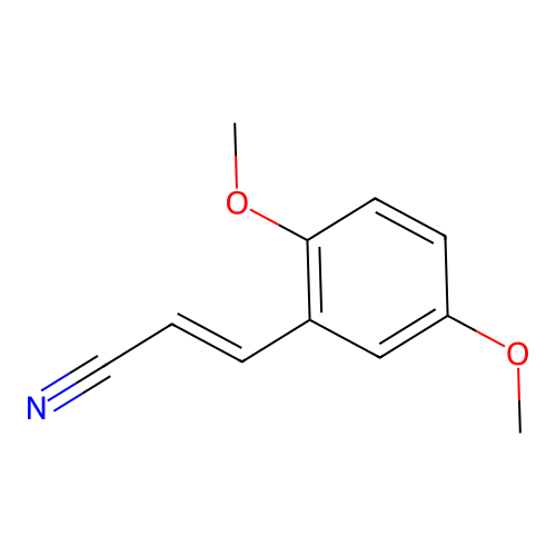 2-Propenenitrile, 3-(2,5-dimethoxyphenyl)-, (2E)- structure