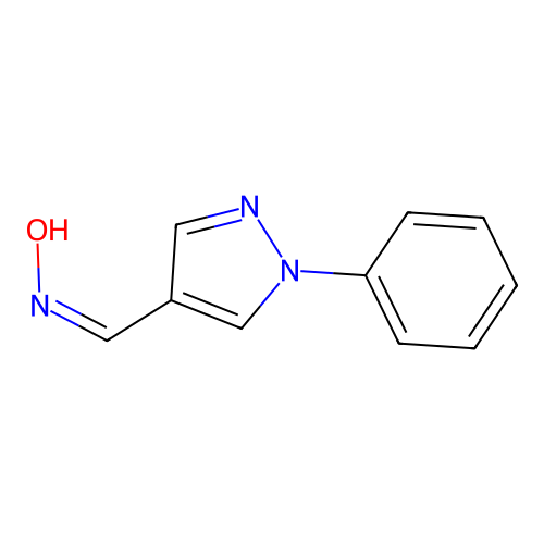 [C(Z)]-1-Phenyl-1H-pyrazole-4-carboxaldehyde oxime structure