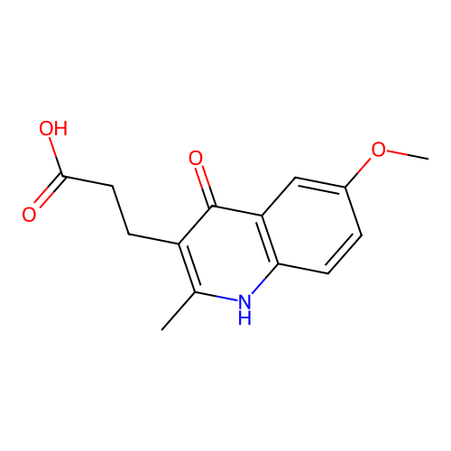 3-(4-Hydroxy-6-methoxy-2-methylquinolin-3-yl)propanoic acid structure