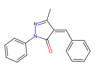 1-Phenyl-3-methyl-4-benzal-5-pyrazolone structure