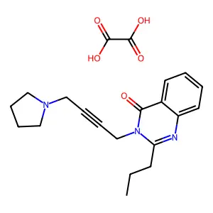 4(3H)-Quinazolinone, 2-propyl-3-(4-(1-pyrrolidinyl)-2-butynyl)-, oxalate (1:1) structure