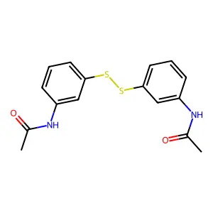 acetamide, N,N'-(dithiodi-3,1-phenylene)bis- structure