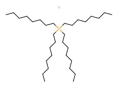 Phosphonium, tetraoctyl-, iodide structure