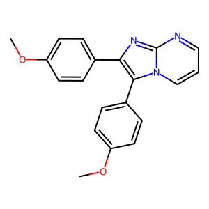 2,3-Bis(p-methoxyphenyl)imidazo(1,2-a)pyrimidine structure