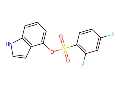 1H-indol-4-yl 2,4-difluorobenzenesulfonate structure