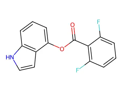 1H-indol-4-yl 2,6-difluorobenzoate structure