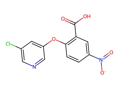 2-[(5-Chloro-3-pyridyl)oxy]-5-nitrobenzoic acid structure