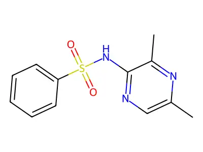 N-(3,5-dimethylpyrazin-2-yl)benzenesulfonamide structure