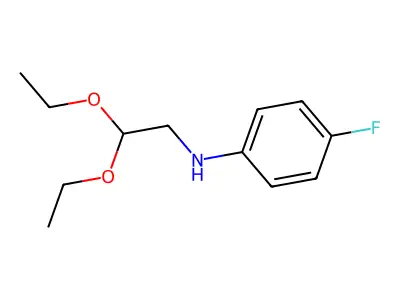 N-(2,2-diethoxyethyl)-4-fluoroaniline structure