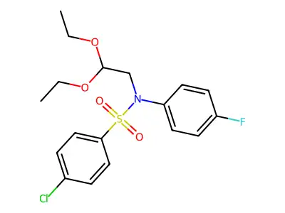 4-chloro-N-(2,2-diethoxyethyl)-N-(4-fluorophenyl)benzenesulfonamide structure
