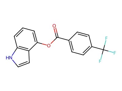 1H-indol-4-yl 4-(trifluoromethyl)benzoate structure