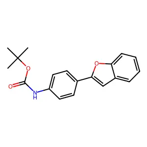 Carbamic acid, [4-(2-benzofuranyl)phenyl]-, 1,1-dimethylethyl ester structure