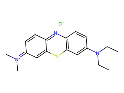 3-(Diethylamino)-7-(dimethylamino)phenothiazin-5-ium chloride structure