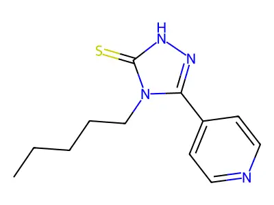 4-pentyl-5-(pyridin-4-yl)-4H-1,2,4-triazole-3-thiol structure