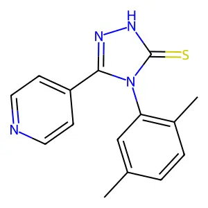 4-(2,5-dimethylphenyl)-3-pyridin-4-yl-1H-1,2,4-triazole-5-thione structure