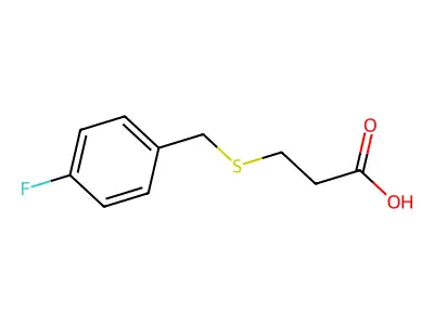3-[(4-Fluorobenzyl)thio]propanoic acid structure