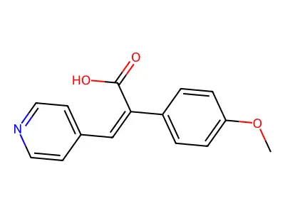 2-(4-Methoxyphenyl)-3-pyridin-4-ylprop-2-enoic acid structure