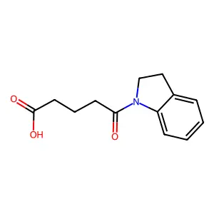 5-(2,3-dihydro-1H-indol-1-yl)-5-oxopentanoic acid structure