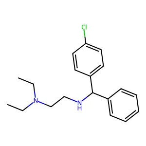 Ethylenediamine, N-(alpha-(p-chlorophenyl)benzyl)-N',N'-diethyl- structure