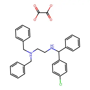 Ethylenediamine, N-(alpha-(p-chlorophenyl)benzyl)-N',N'-dibenzyl-, oxalate structure
