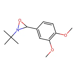 2-Tert-butyl-3-(3,4-dimethoxyphenyl)oxaziridine structure
