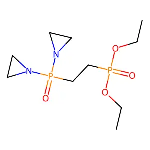 Phosphonic acid, (2-(bis(1-aziridinyl)phosphinyl)ethyl)-, diethyl ester structure