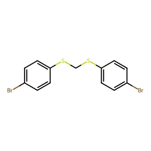 Bis[(4-bromophenyl)thio]methane structure