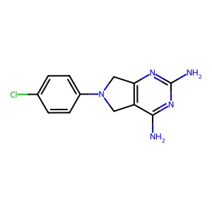 6-(4-Chlorophenyl)-6,7-dihydro-5H-pyrrolo[3,4-d]pyrimidine-2,4-diamine structure