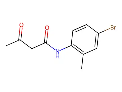N-(4-bromo-2-methylphenyl)-3-oxobutanamide structure
