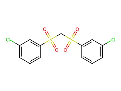 Bis(3-chlorophenylsulphonyl)methane structure
