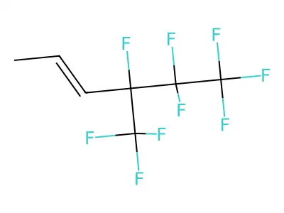 (Z)-4,5,5,6,6,6-hexafluoro-4-(trifluoromethyl)hex-2-ene structure