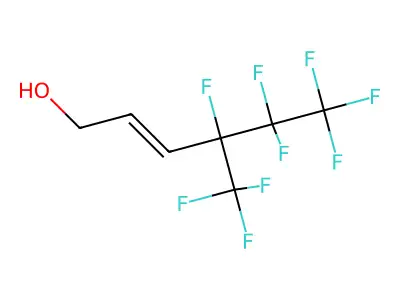 4,5,5,6,6,6-hexafluoro-4-(trifluoromethyl)hex-2-en-1-ol structure