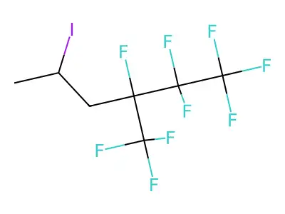 5-Iodo-1,1,1,2,2,3-hexafluoro-3-(trifluoromethyl)hexane structure