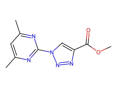 Methyl 1-(4,6-dimethylpyrimidin-2-yl)-1H-1,2,3-triazole-4-carboxylate structure