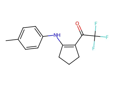 2,2,2-Trifluoro-1-[2-(4-methylanilino)cyclopenten-1-yl]ethanone structure