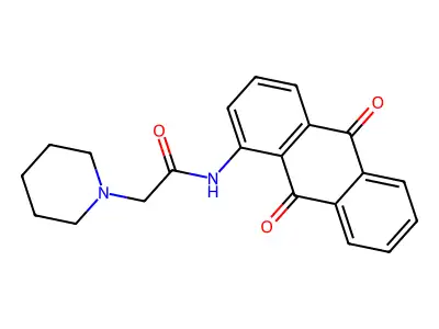 N-(9,10-dioxo-9,10-dihydroanthracen-1-yl)-2-(piperidin-1-yl)acetamide structure